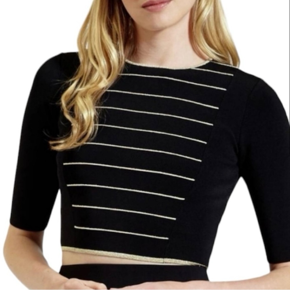 Ted Baker Shelina Stripe Knit Crop Top size 1